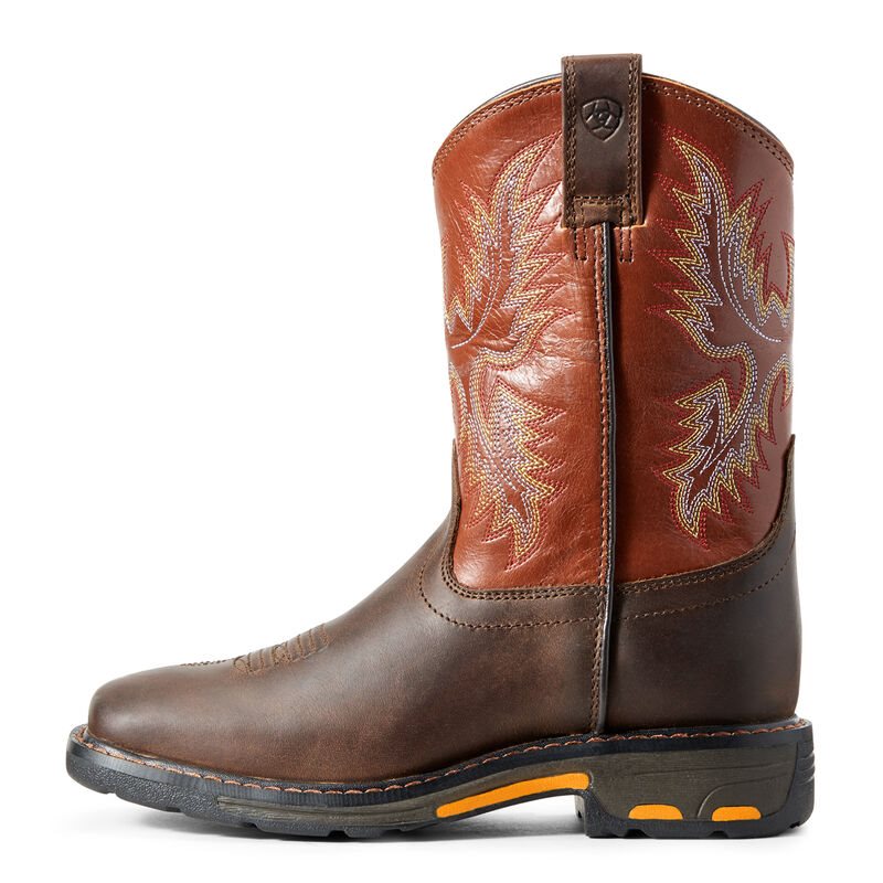 Ariat WorkHog - Western Laarzen DonkerBruin / Koper Kinderen - 13539-750